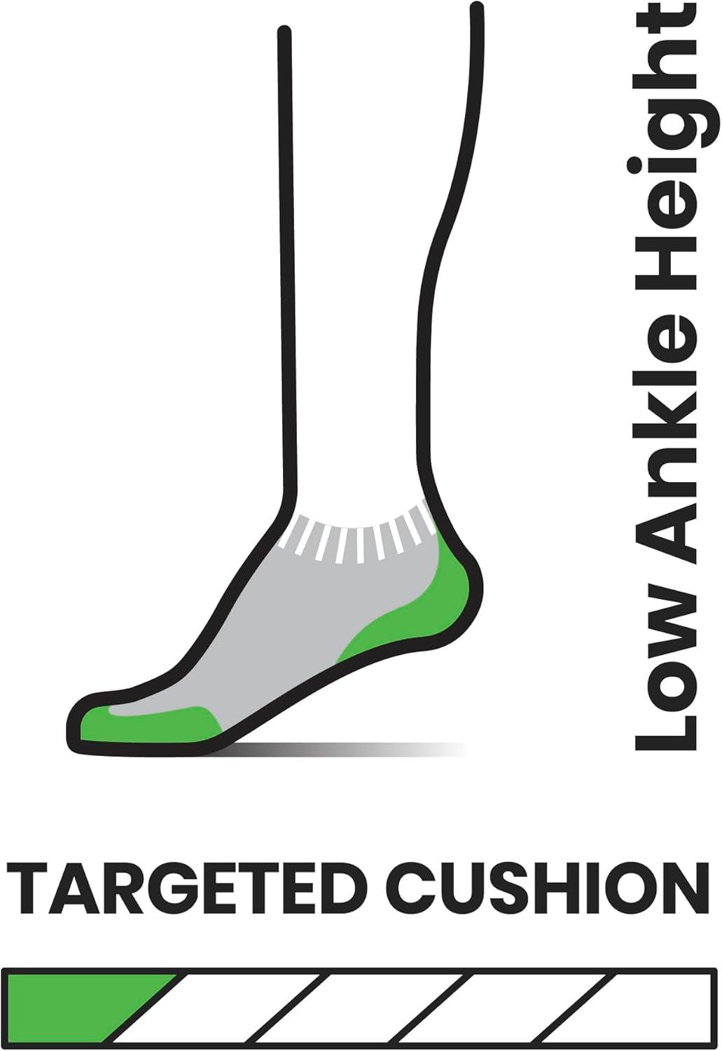 image:imageSmartwool Mens Run Targeted Cushion Low Ankle SocksMedium Gray