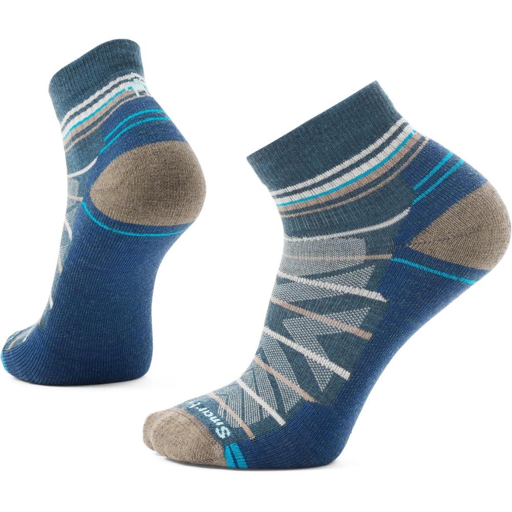 image:imageSmartwool Mens Hike Light Cushion Pattern Ankle SocksTwilight Blue