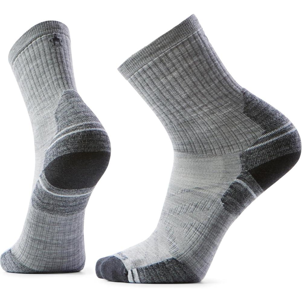 image:imageSmartwool Mens Hike Targeted Cushion Mid Crew SocksLight Gray