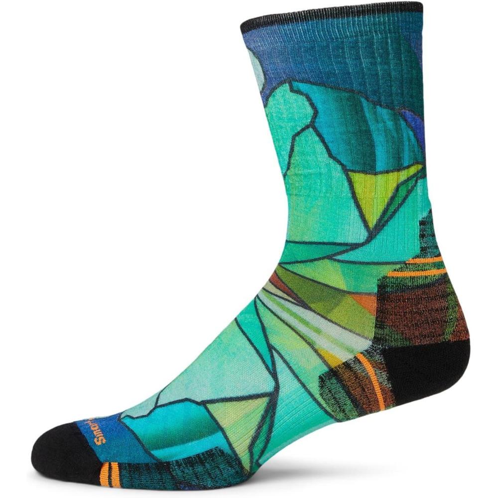 image:imageSmartwool Mens Hike Targeted Cushion Mirror Mountain Print Crew SocksCapri
