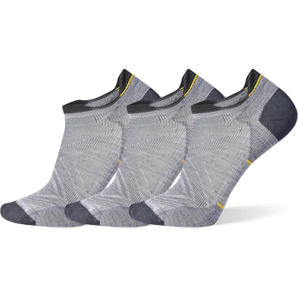 image:imageSmartwool Mens Run Zero Cushion Low Ankle SocksLight Gray3pk