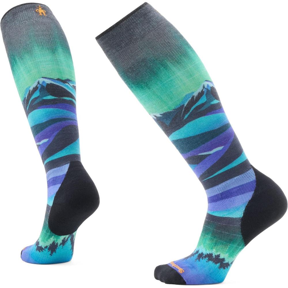 image:imageSmartwool Womens Ski Targeted Cushion Compression Print Over the Calf SocksBlack