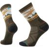 image:imageSmartwool Mens Hike Light Cushion Mountain Moose Crew SocksMilitary Olive