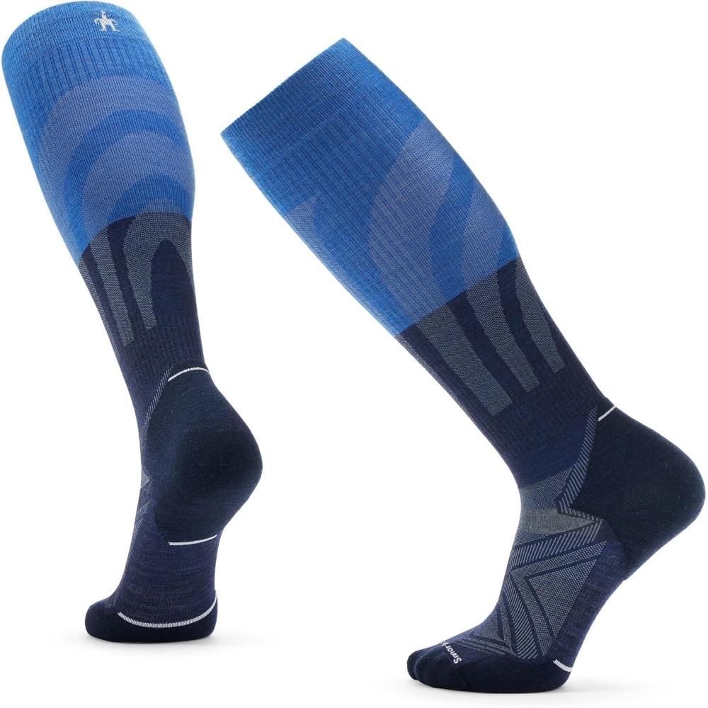 image:imageSmartwool Mens Run Targeted Cushion Compression Over The Calf SocksDeep Navy