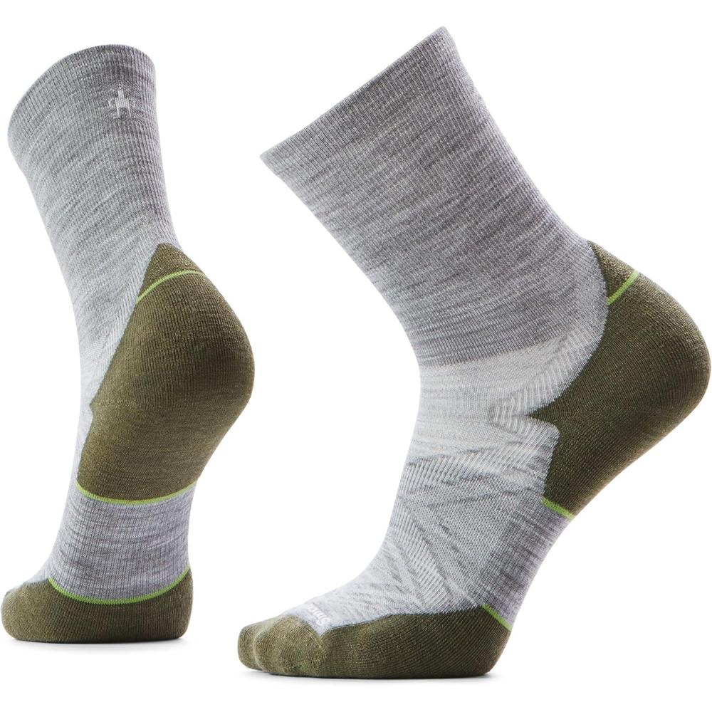 image:imageSmartwool Mens Run Targeted Cushion Mid Crew SocksLight Gray