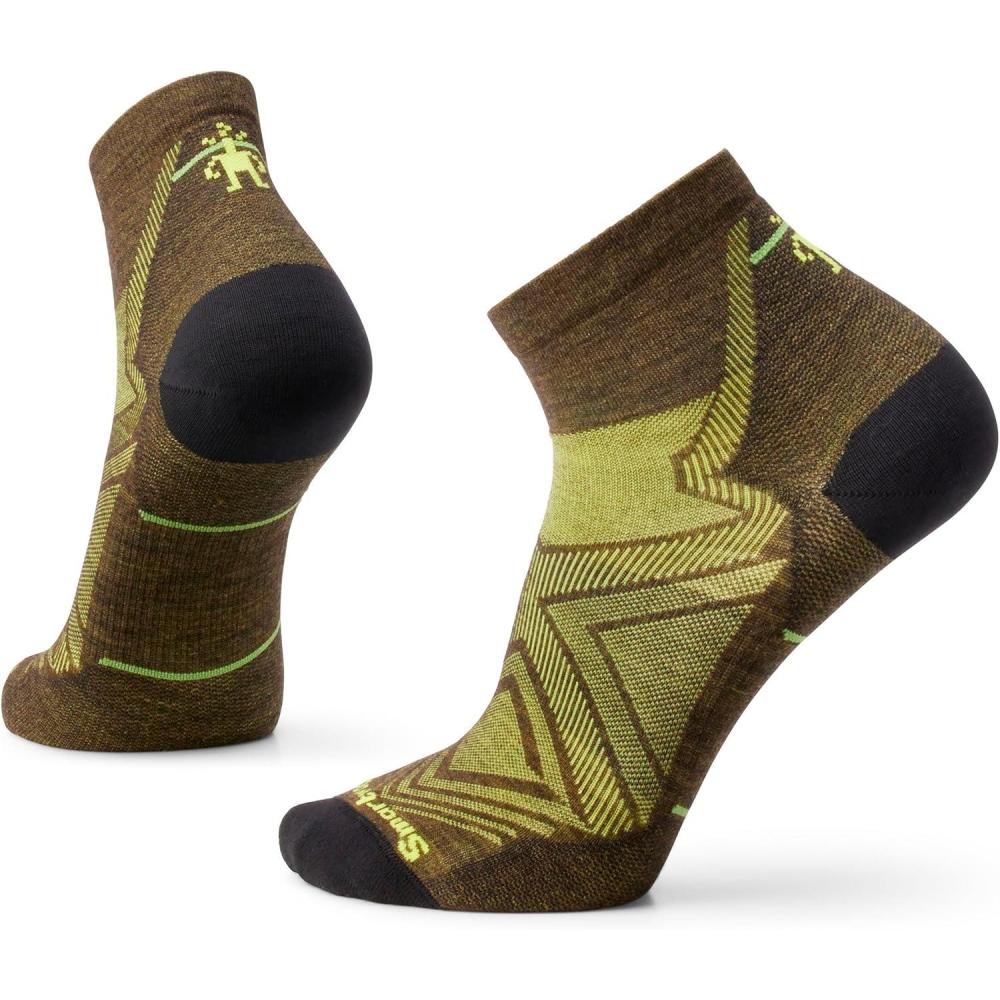image:imageSmartwool Mens Run Zero Cushion Ankle SocksMilitary Olive