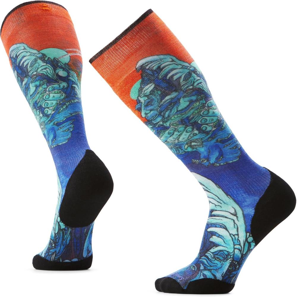 image:imageSmartwool Mens Ski Targeted Cushion Winter Haze Print Over The Calf SocksDeep Navy