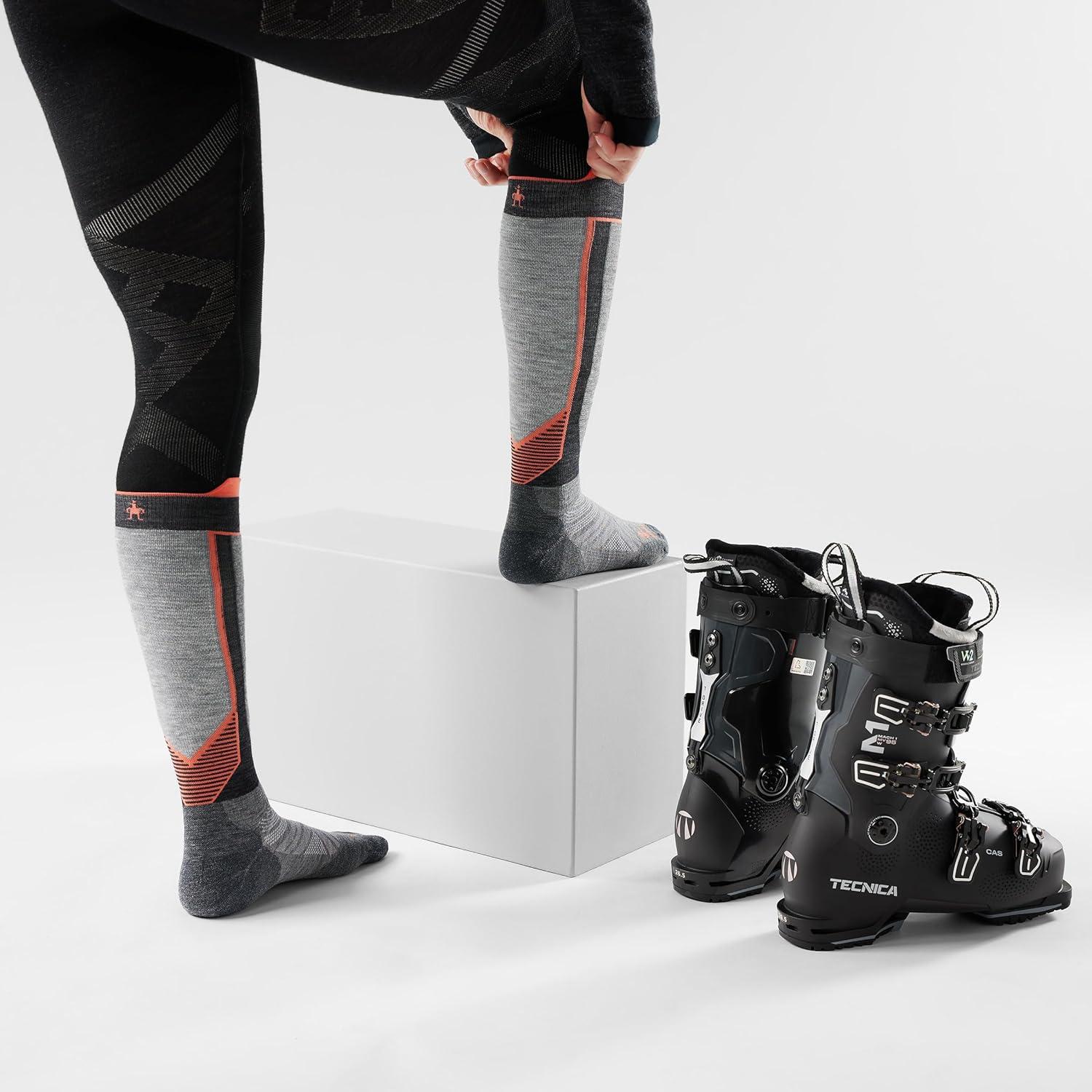image:imageSmartwool Intraknit Womens Ski Targeted Cushion Over The Calf SocksMedium Gray