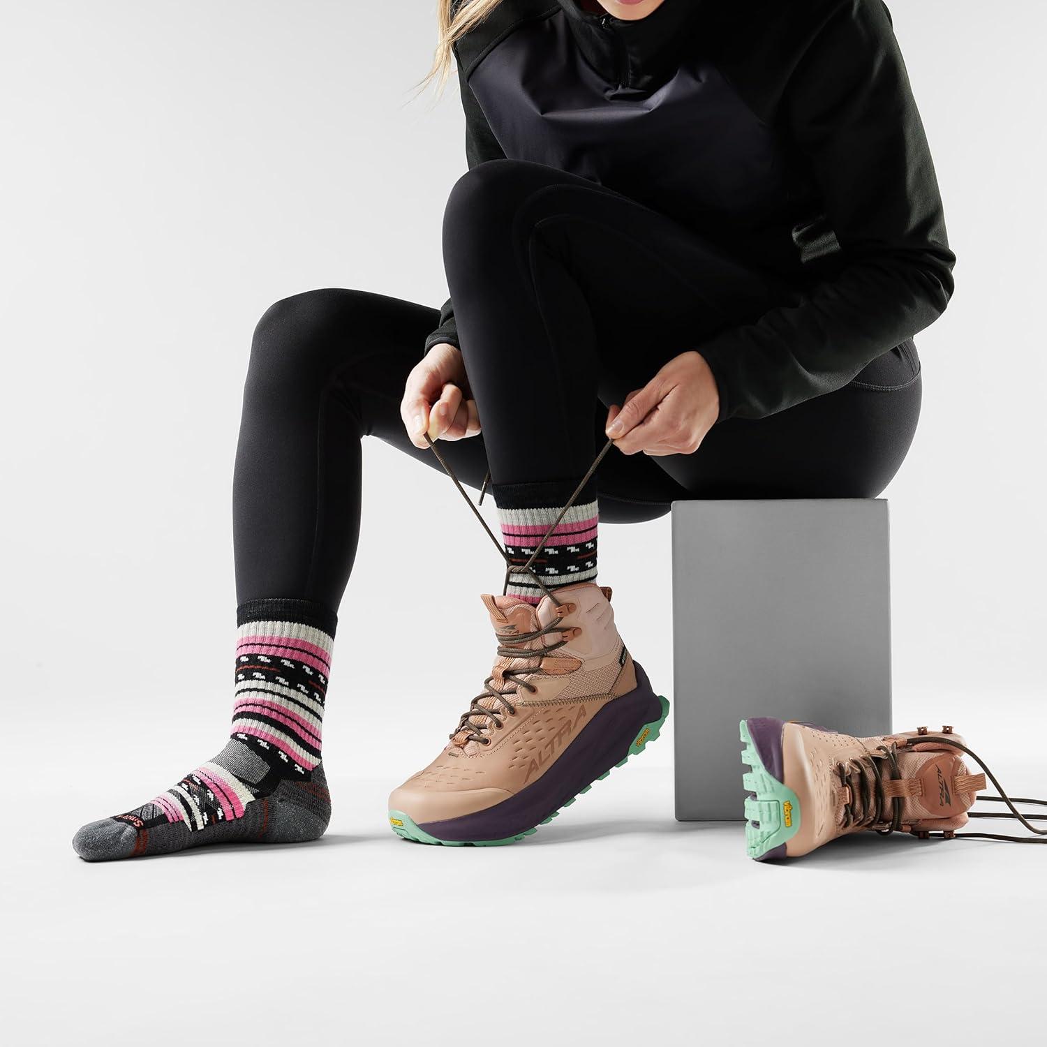 image:imageSmartwool Womens Hike Light Cushion Margarita CrewBlack
