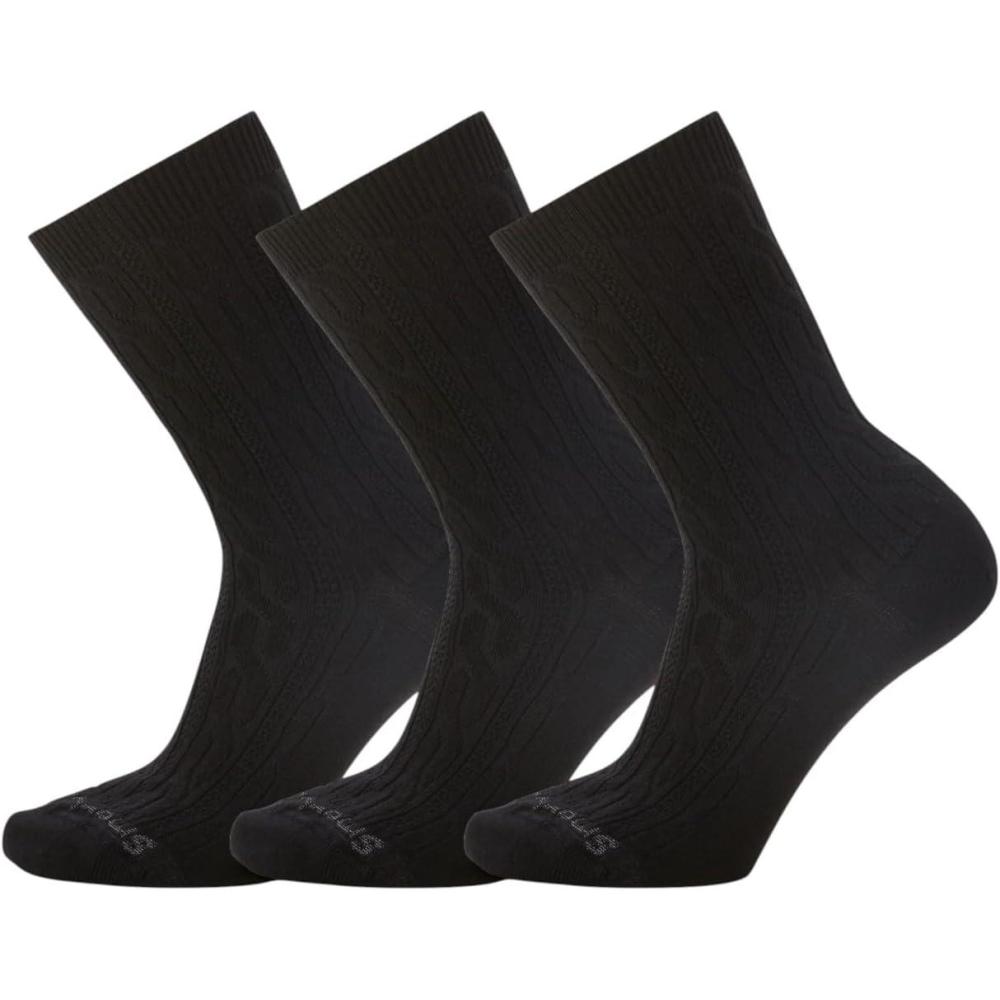 image:imageSmartwool Everyday Cable Crew Socks For Men and WomenBlack3pk
