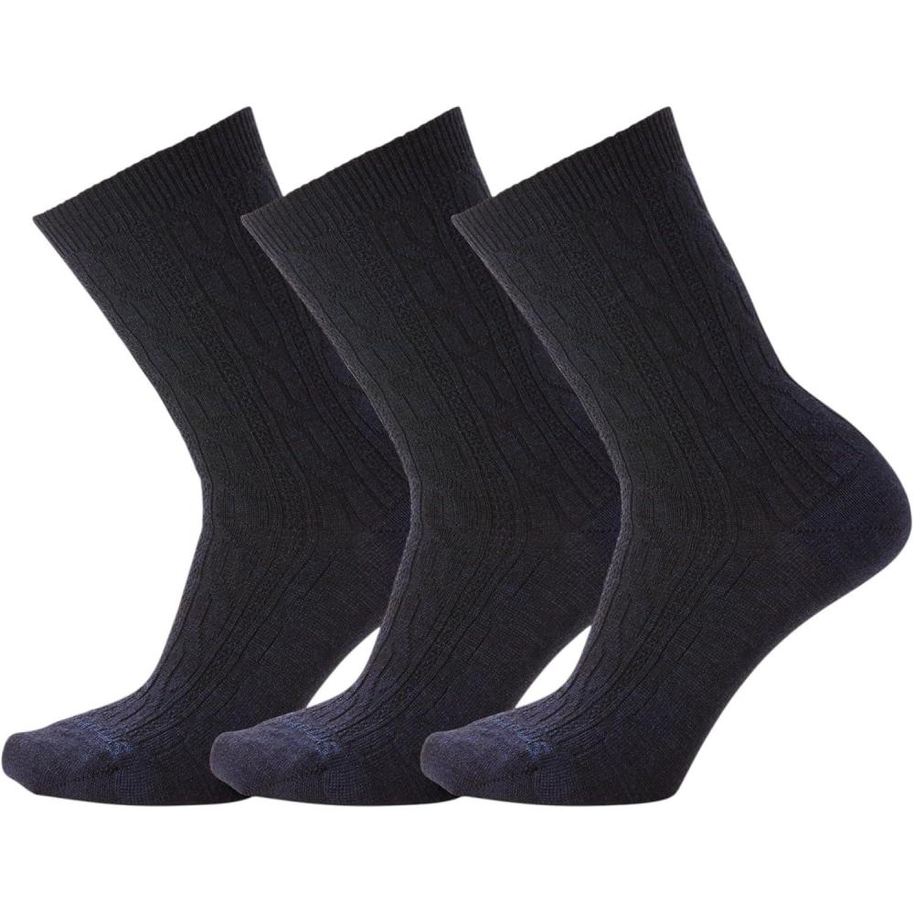 image:imageSmartwool Everyday Cable Crew Socks For Men and WomenDeep Navy Heather3pk