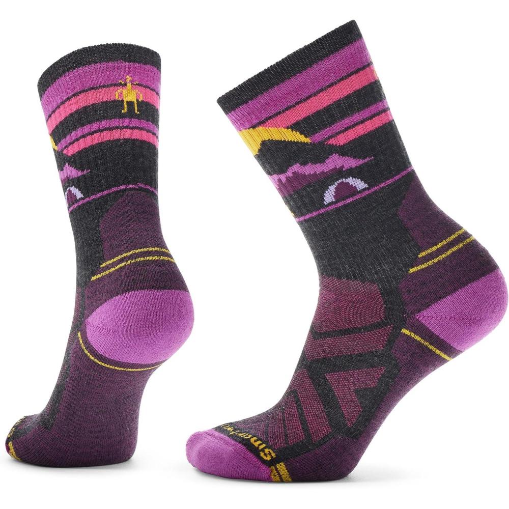 image:imageSmartwool Womens Hike Light Cushion Mountain Moon Crew SocksCharcoal