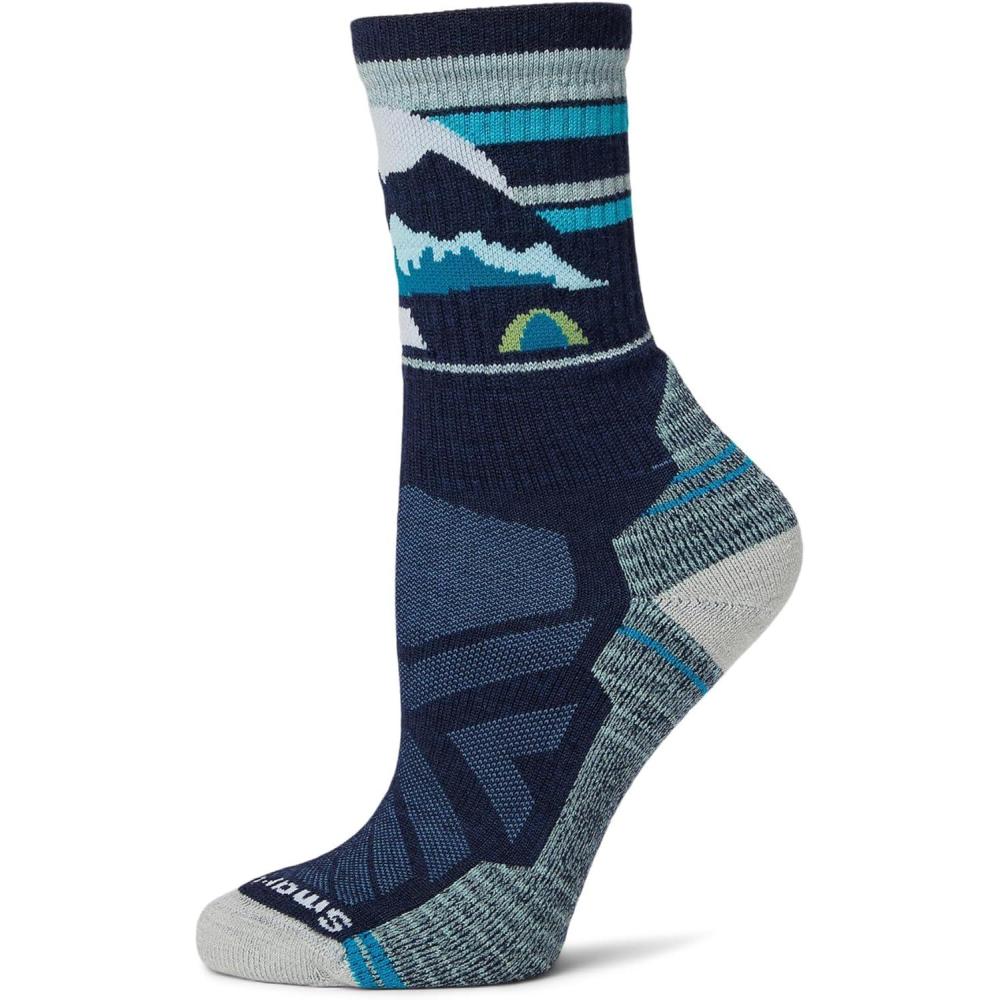 image:imageSmartwool Womens Hike Light Cushion Mountain Moon Crew SocksDeep Navy