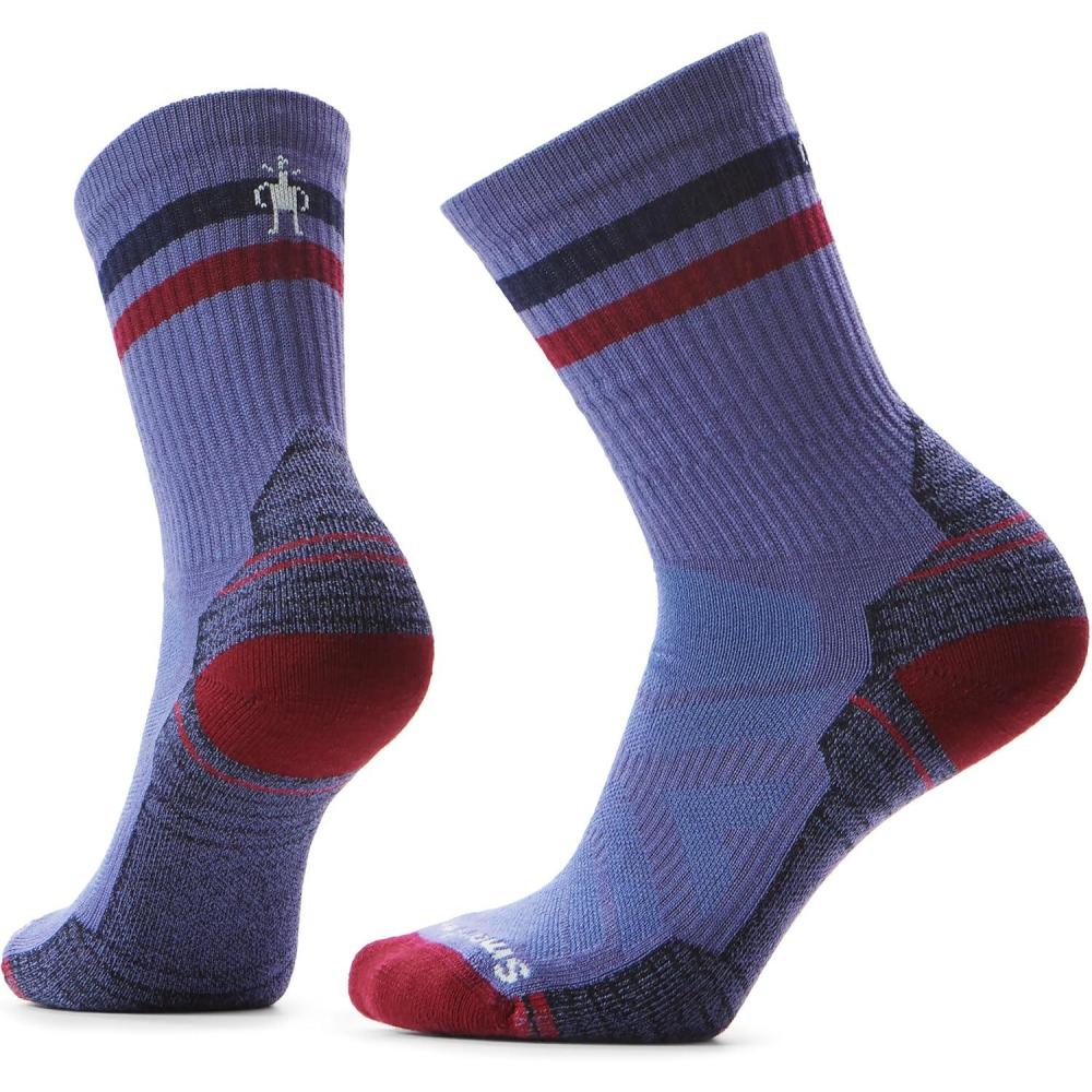 image:imageSmartwool Womens Hike Light Cushion Tube Stripe CrewNightfall Blue