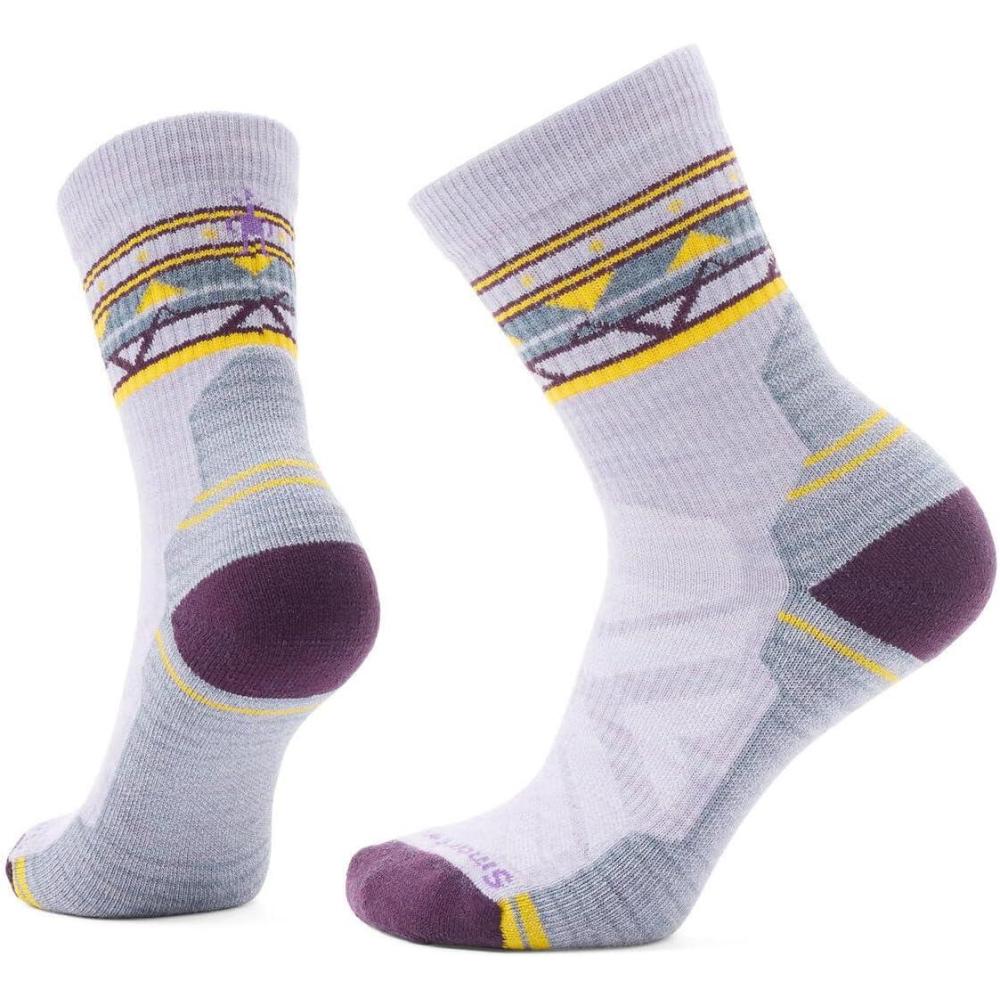 image:imageSmartwool Womens Hike Light Cushion Zig Zag Valley Mid Crew SocksPurple Eclipse