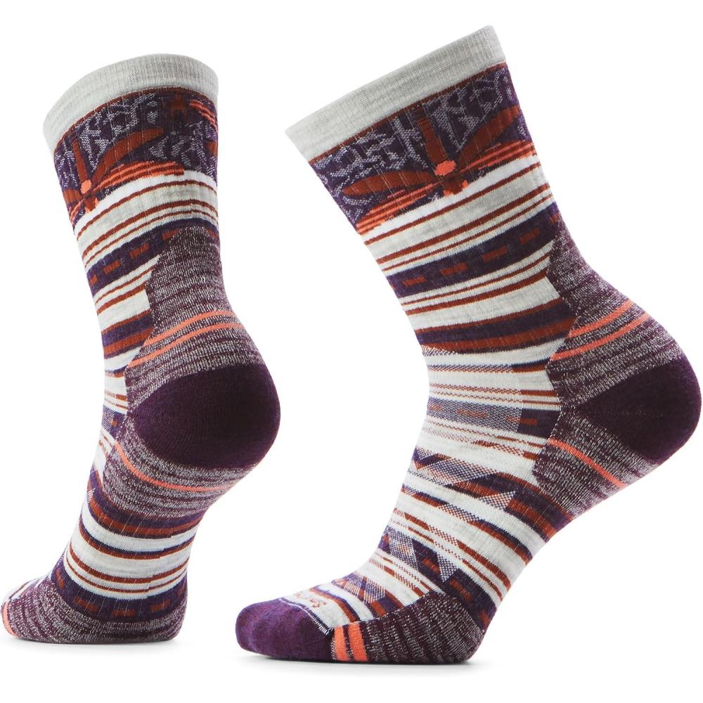 image:imageSmartwool Womens Hike Targeted Cushion Dragon Stitch Mid Crew SocksAsh