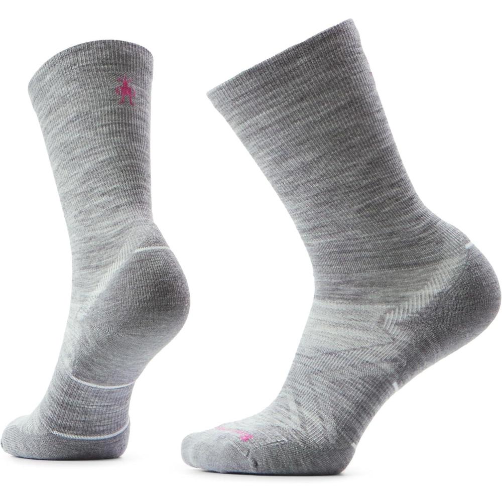 image:imageSmartwool Womens Run Cold Weather Targeted Cushion Crew SocksLight GrayWhite