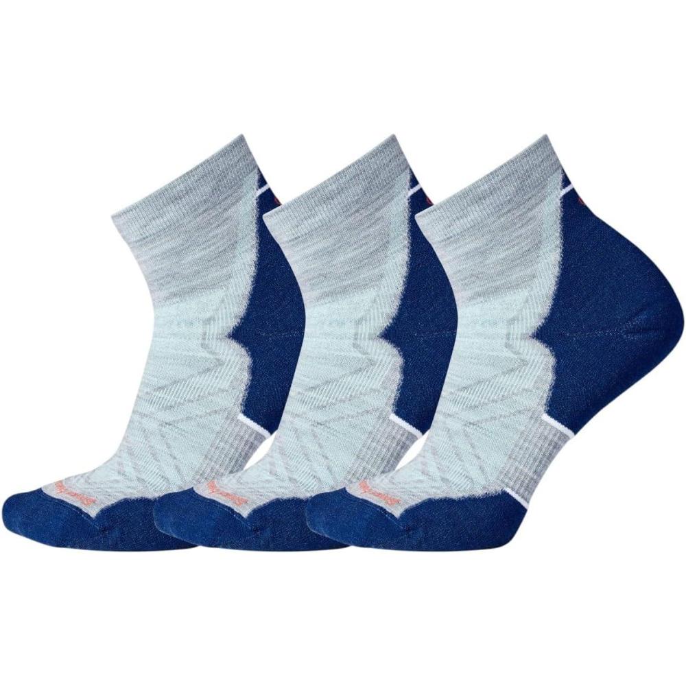 image:imageSmartwool Womens Run Targeted Cushion Ankle SocksLight Gray3pk