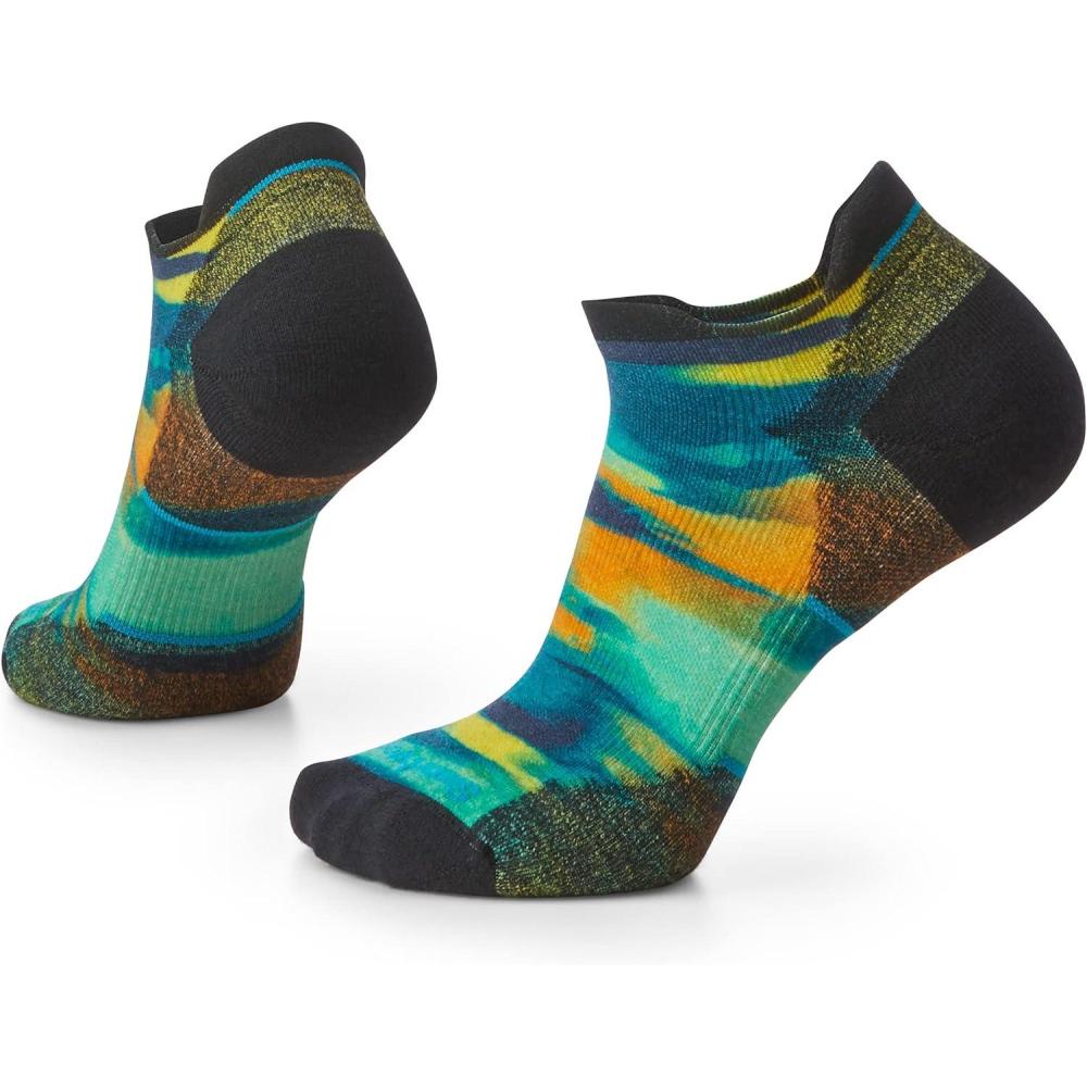 image:imageSmartwool Womens Run Targeted Cushion Brushed Print Low Ankle SocksTwilight Blue