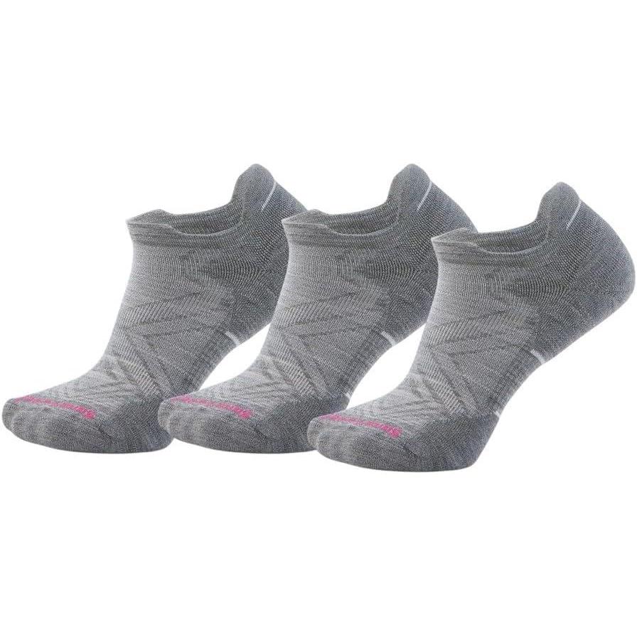 image:imageSmartwool Womens Run Targeted Cushion Low Ankle SocksLight Graywhite3pk