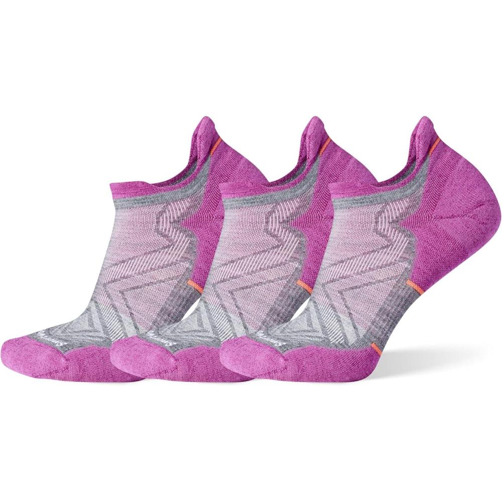 image:imageSmartwool Womens Run Targeted Cushion Low Ankle SocksMedium Gray3pk