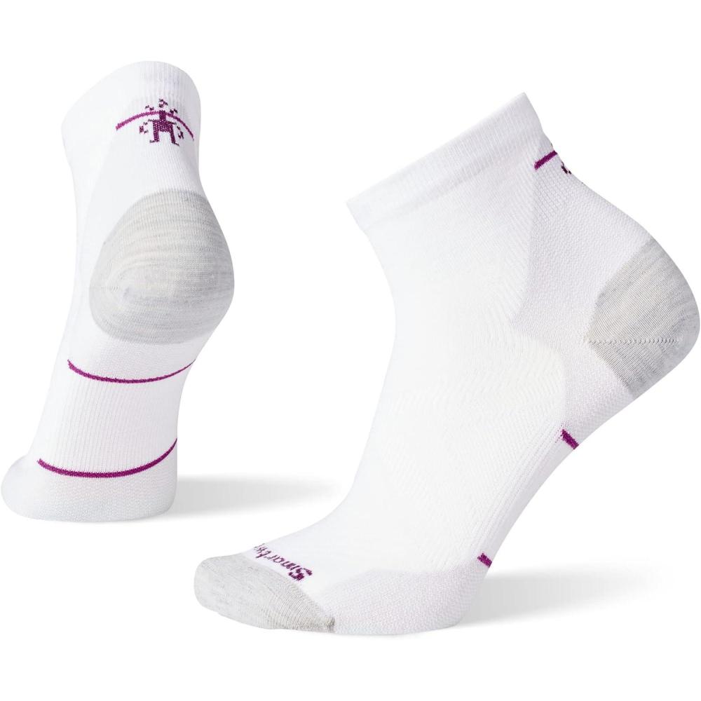 image:imageSmartwool Womens Run Zero Cushion Ankle SocksWhite