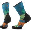 image:imageSmartwool Womens Trail Run Targeted Cushion Mountain Print Crew SocksTwilight Blue