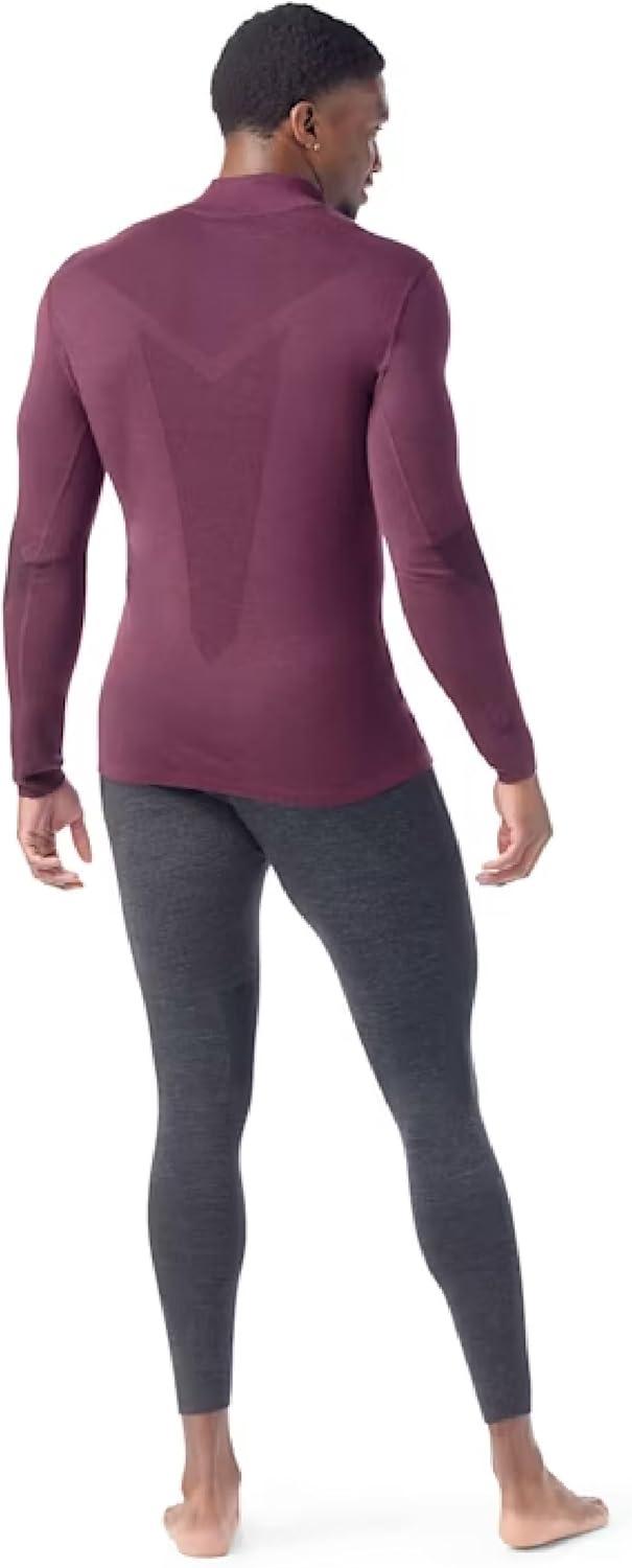 image:imageSmartWool Mens Intraknit Thermal Merino Base Layer 14 ZipEggplant Black