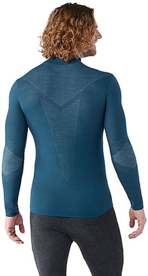 image:imageSmartWool Mens Intraknit Thermal Merino Base Layer 14 ZipTwilight Blue