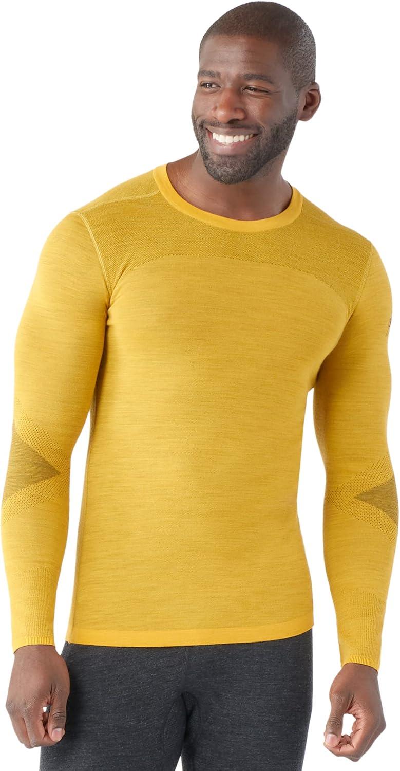 image:imageSmartWool Mens Intraknit Thermal Merino Base Layer CrewHoney Gold