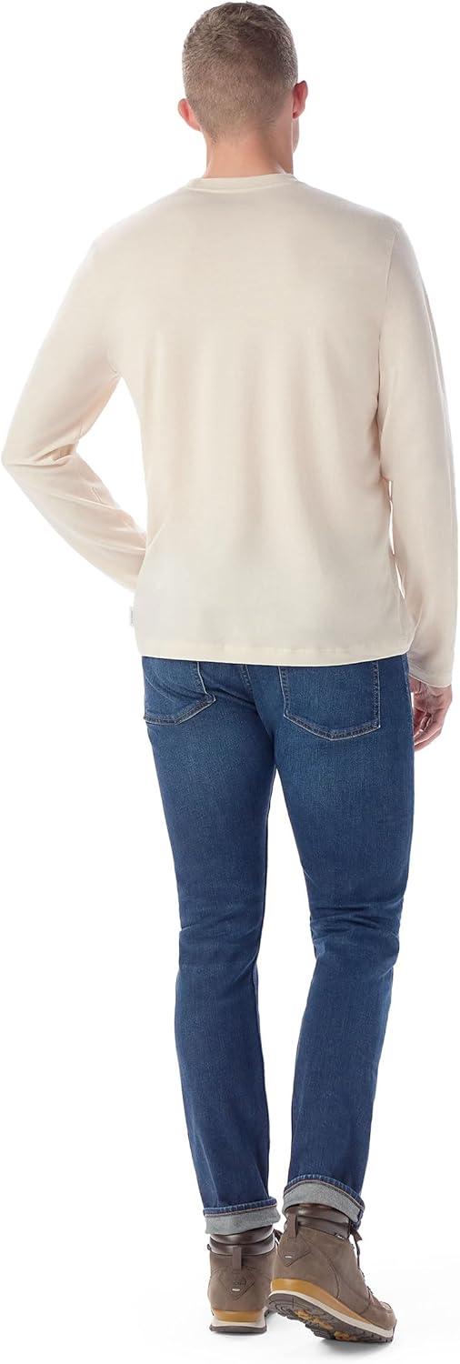 image:imageSmartWool Mens Perfect Crew Long Sleeve TeeAlmond