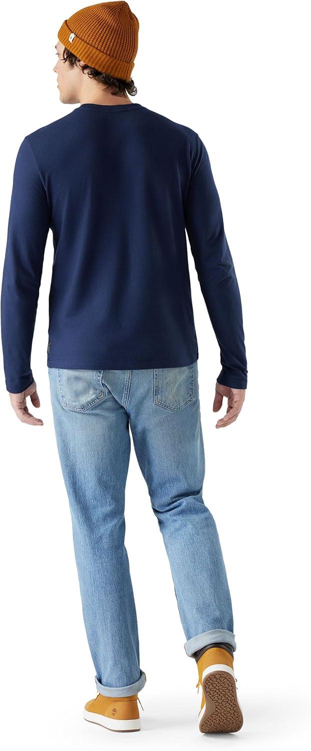 image:imageSmartWool Mens Perfect Crew Long Sleeve TeeDeep Navy