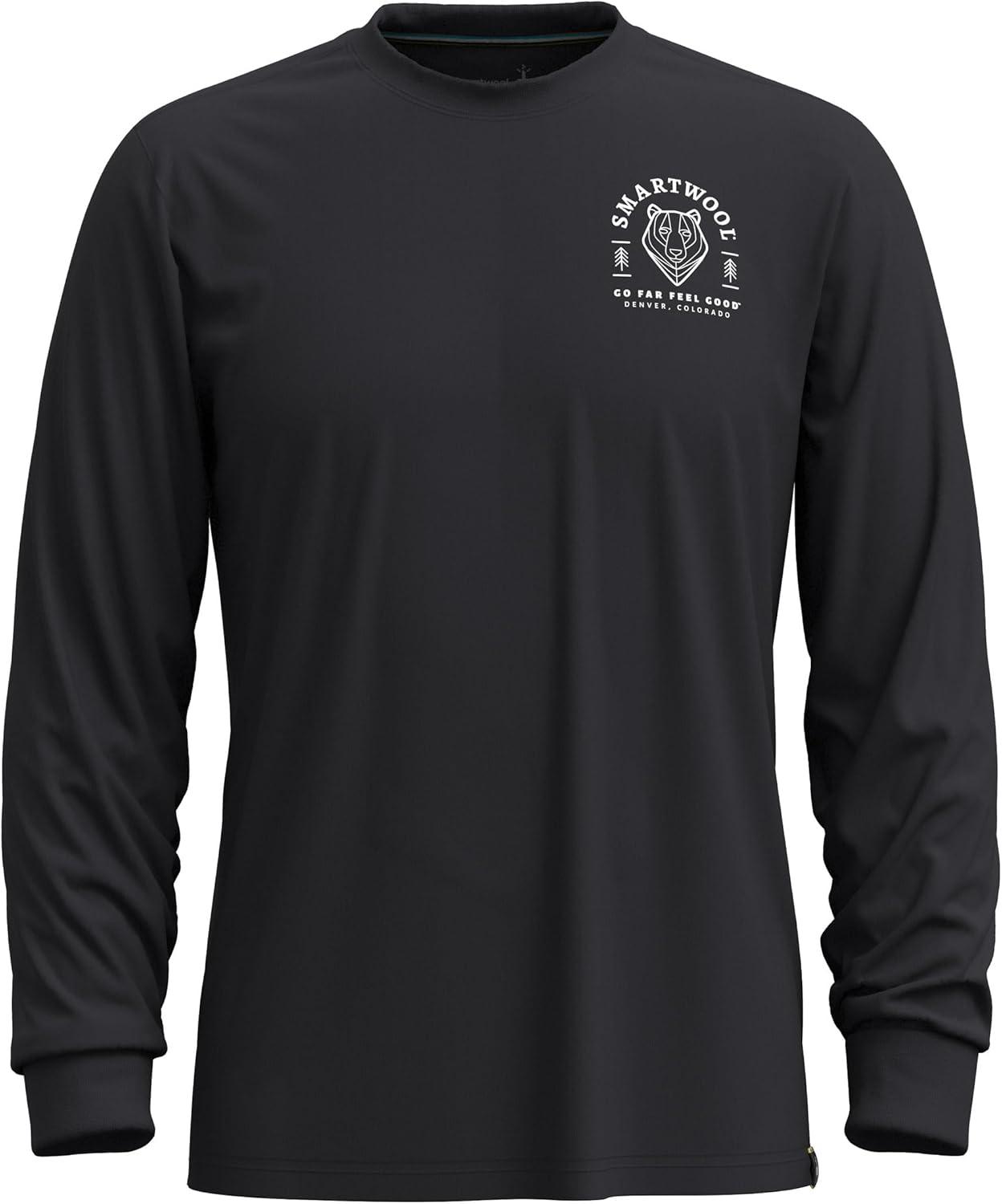 image:imageSmartWool Mens Perfect Crew Long Sleeve TeeLight Gray Heather