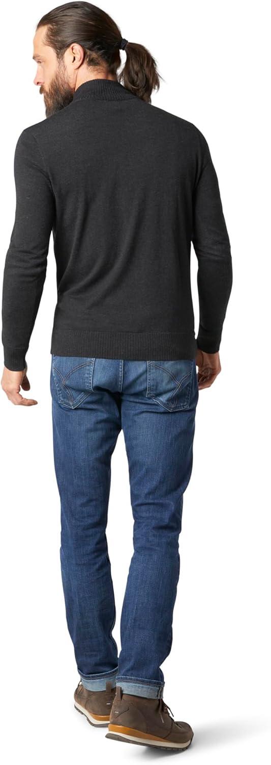 image:imageSmartWool Mens Sparwood 12 Zip SweaterCharcoal Heather 2