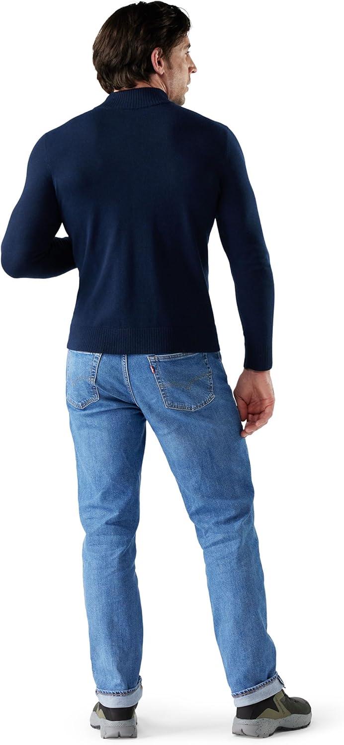 image:imageSmartWool Mens Sparwood 12 Zip SweaterDeep Navy Heather
