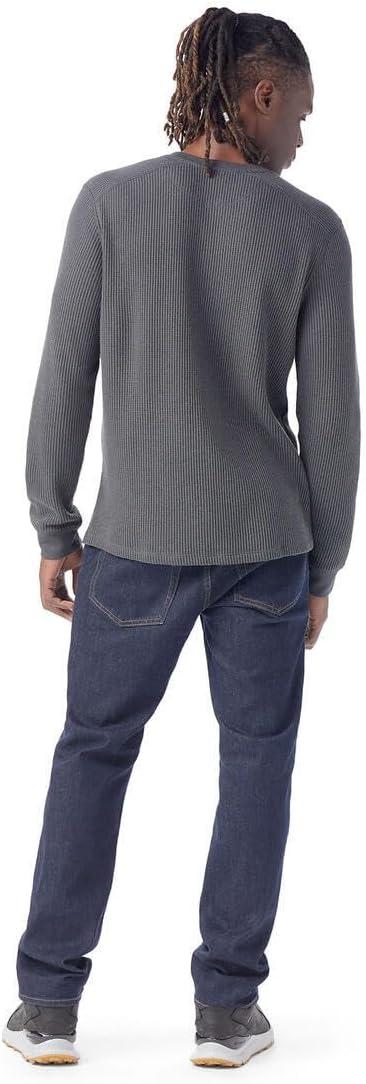 image:imageSmartWool Mens Waffle Long Sleeve HenleyCharcoal