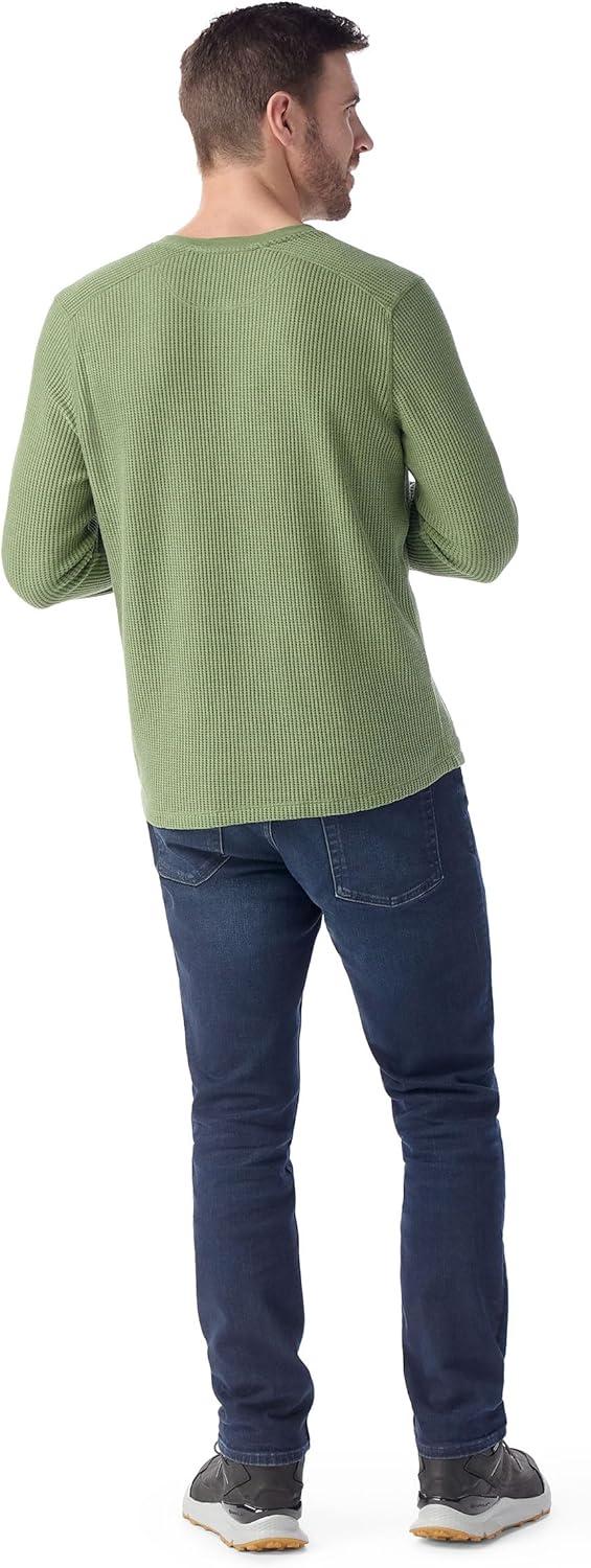 image:imageSmartWool Mens Waffle Long Sleeve HenleyFern Green
