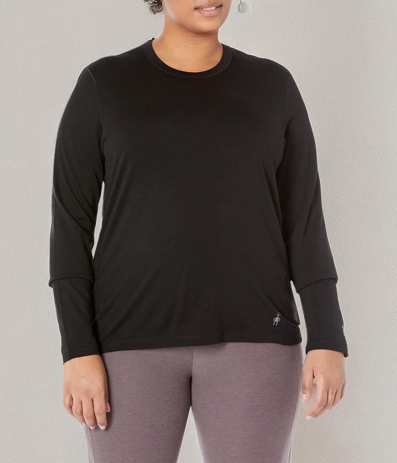 image:imageSmartWool Womens Classic AllSeason Merino Base Layer CrewBlack