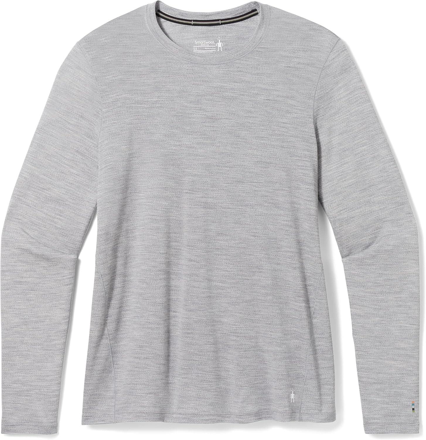 image:imageSmartWool Womens Classic AllSeason Merino Base Layer CrewLight Gray Heather
