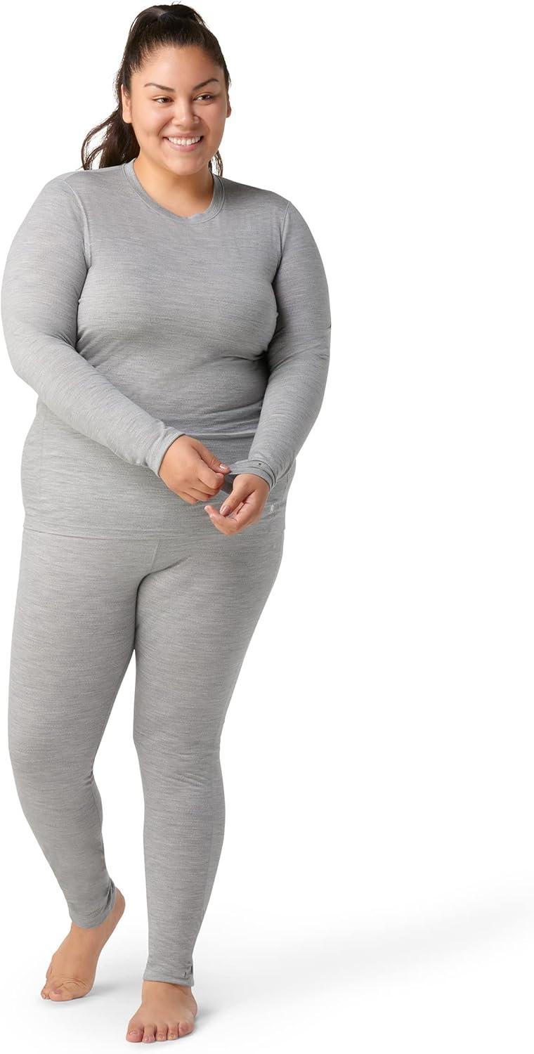 image:imageSmartWool Womens Classic AllSeason Merino Base Layer CrewLight Gray Heather