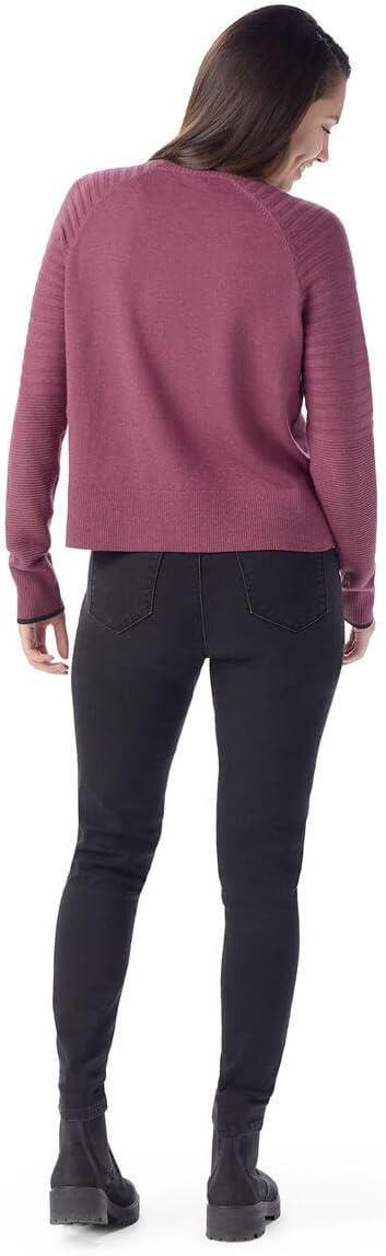 image:imageSmartWool Womens Edgewood Mock Neck SweaterGarden Pinkeggplant