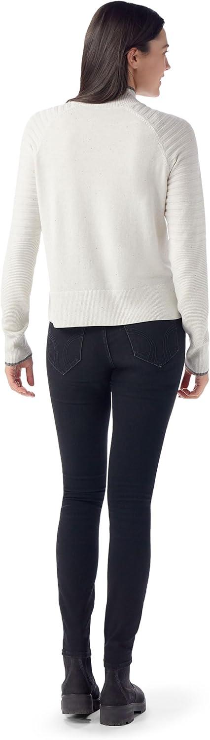 image:imageSmartWool Womens Edgewood Mock Neck SweaterNatural Donegal