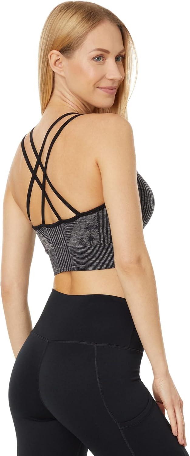 image:imageSmartWool Womens Intraknit Strappy BraBlack Heather 1