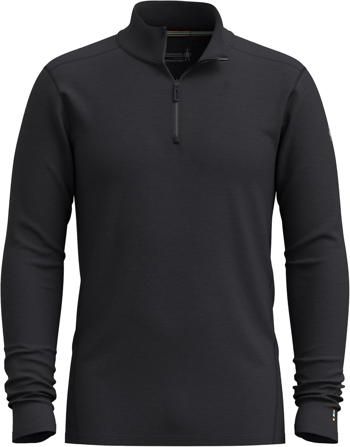 image:imageSmartwool Mens Classic AllSeason Merino Base Layer 14 ZipBlack
