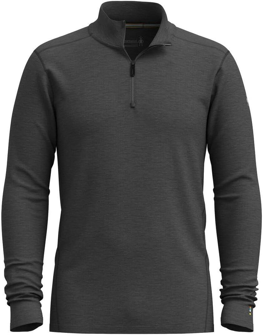 image:imageSmartwool Mens Classic AllSeason Merino Base Layer 14 ZipIron Heather