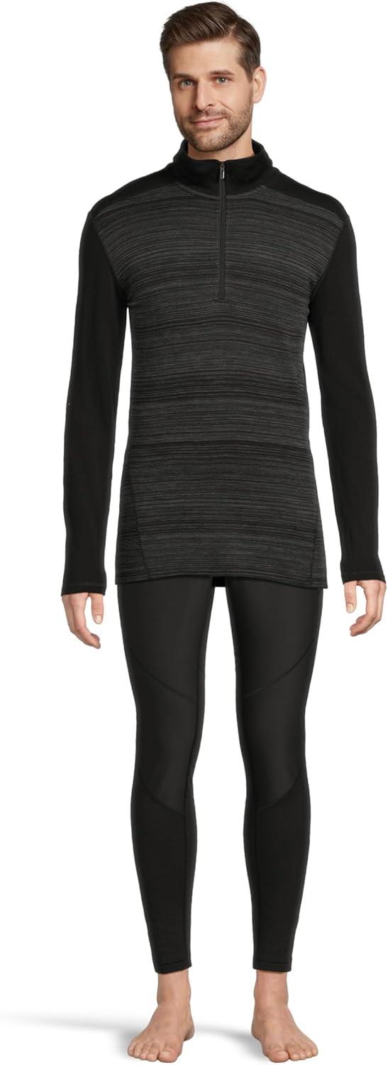 image:imageSmartwool Mens Classic Thermal Merino Base Layer 14 ZipBlack Color Shift