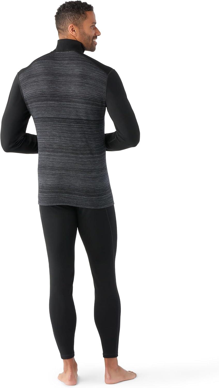image:imageSmartwool Mens Classic Thermal Merino Base Layer 14 ZipBlack Color Shift