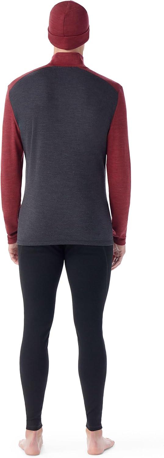 image:imageSmartwool Mens Classic Thermal Merino Base Layer 14 ZipCharcoalCurrant