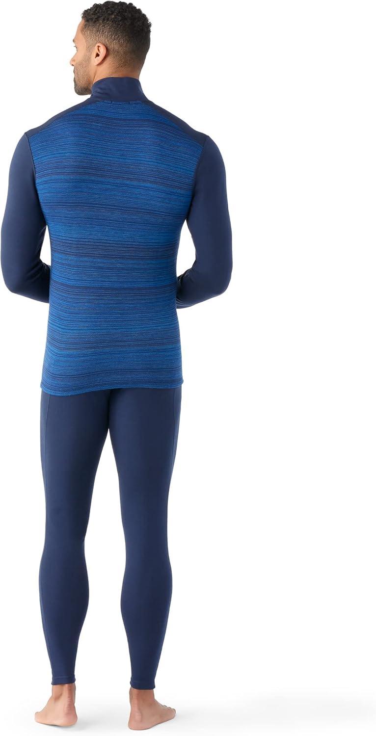 image:imageSmartwool Mens Classic Thermal Merino Base Layer 14 ZipDeep Navy Color Shift
