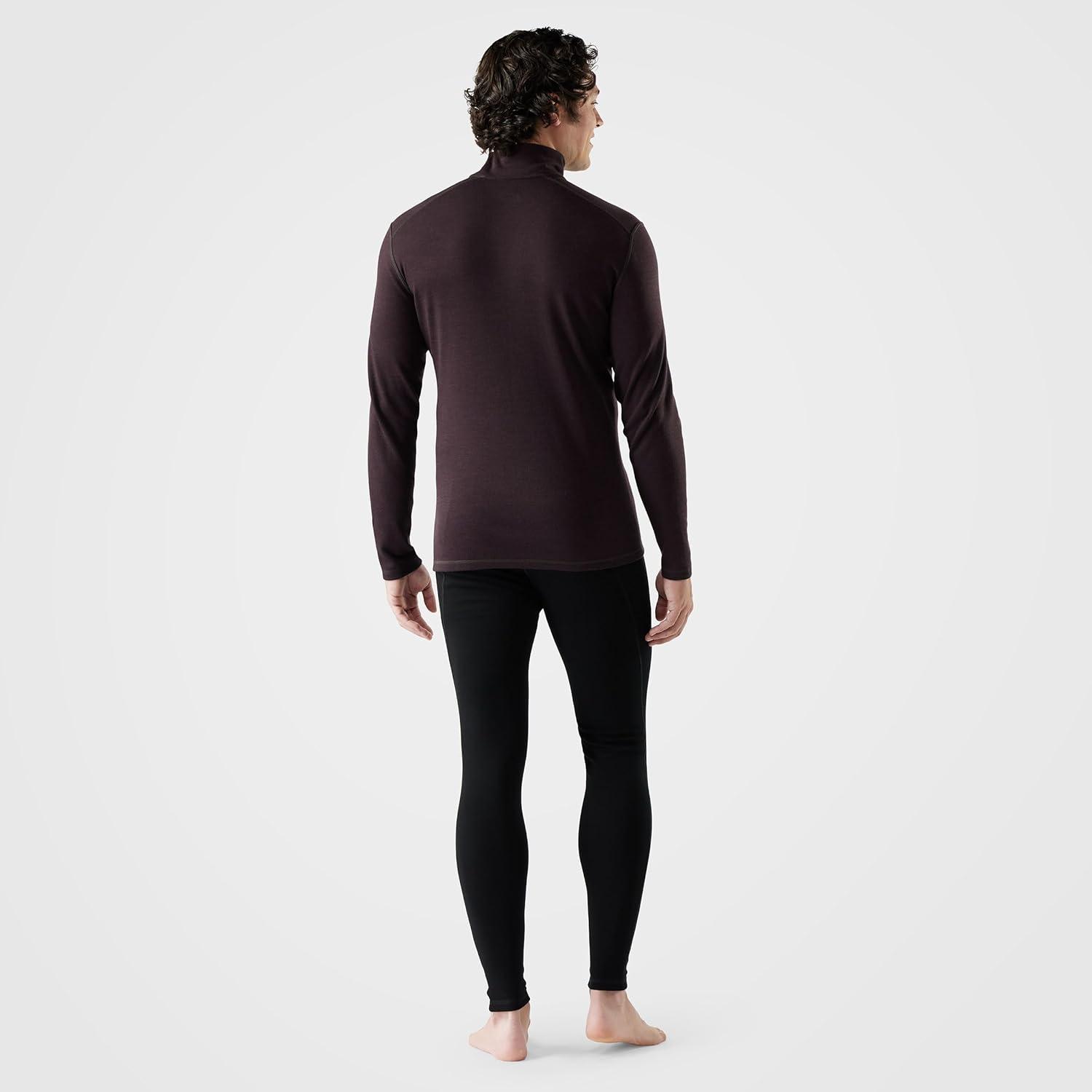 image:imageSmartwool Mens Classic Thermal Merino Base Layer 14 ZipMink Heather